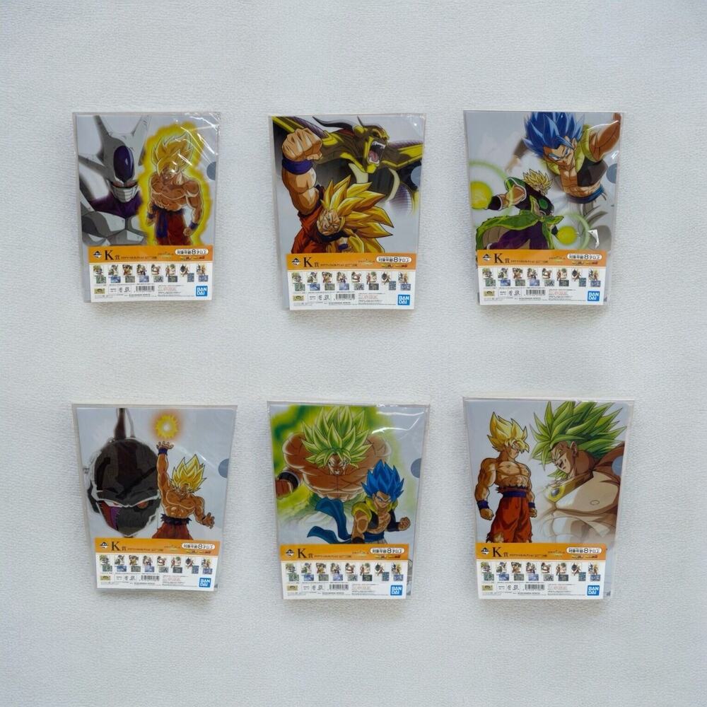 Dragon Ball File Folders 6 Packages Small & Large 12 Total Bandai Spirits Japan